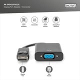 Digitus DisplayPort Adapter / Konverter schwarz, DP Stecker > VGA Buchse