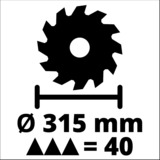 EINHELL Tischkreissäge TE-TS 315 U rot/schwarz, 2.000 Watt