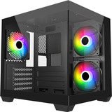 FSP S140-BA, Tower-Gehäuse schwarz, Tempered Glass x 2