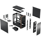 Fractal Design Summit Black Solid, Tower-Gehäuse schwarz/holz