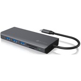 ICY BOX IB-DK4070-CPD, Dockingstation grau, USB-C, HDMI, Klinke, LAN