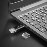 Intenso Twist Line 256 GB, USB-Stick anthrazit/transparent, USB-A 3.2 Gen 1, USB-C 3.2 Gen 1