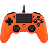 Nacon Wired Compact Controller, Gamepad orange/schwarz, PlayStation 4, PC