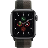 Apple Watch SE, Smartwatch grau/dunkelbraun, 40mm, Sport Loop, Aluminium-Gehäuse, LTE