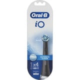 Braun Oral-B iO Ultimative Reinigung 4er, Aufsteckbürste schwarz, Überlegene Plaque-Entfernung