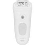 Braun Silk-épil 5-011, Epiliergerät weiß/silber, incl. Aufbewahrungsbeutel, Massageaufsatz