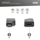 Digitus 4K USB Adapter, USB-C Stecker > HDMI A Buchse schwarz, 4K @ 30HZ