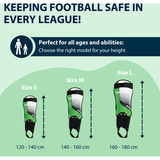 HUDORA Schienbeinschützer mit Knöchelschutz, Protektoren grün, Größe L