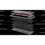 Keychron Q3 Knob, Gaming-Tastatur schwarz/blaugrau, DE-Layout, Gateron G Pro Brown, Hot-Swap, Aluminiumrahmen, RGB