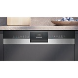 Siemens SX53ES22CE iQ300, Spülmaschine edelstahl (gebürstet)/schwarz, 60 cm, Home Connect, XXL