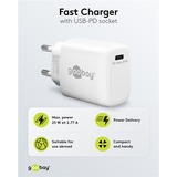 goobay USB-C PD GaN Schnellladegerät 25 Watt weiß, Power Delivery 3.0
