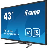 iiyama X4373UHSU-B1, Public Display schwarz, UltraHD/4K, VA, HDMI