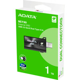 ADATA ADATA SSD 1.0TB External SC730 U3.2 Gen2 Black, Externe SSD schwarz, USB-C 3.2 Gen 2 (10 Gbit/s)