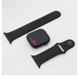 Apple Watch Series 10, Smartwatch schwarz (glänzend), Aluminium, 46 mm, Sportarmband schwarz M/L