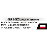 COBI ORP Sokół Polish Submarine, Konstruktionsspielzeug Maßstab 1:300