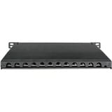 Digitus 10" Slim Patchpanel DN-91612S-SL-EA, 12-Port, Cat.6a schwarz, 0,5HE, Rack Mount, geschirmt
