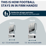 HUDORA Torwarthandschuhe für Kinder, grau, Gr. M grau/weiß, für Kinder ab 5 Jahren