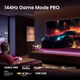 Hisense 43E77Q Pro, QLED-Fernseher 108 cm (43 Zoll), schwarz, UltraHD/4K, Tripple Tuner, USB Recording, Time Shift, 144Hz Panel