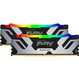 Kingston FURY DIMM 96 GB DDR5-6400 (2x 48 GB) Dual-Kit, Arbeitsspeicher silber/schwarz, KF564C32RSAK2-96, Renegade RGB, INTEL XMP