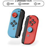  KontrolFreek Performance Thumbsticks Splash, Analog-Stick rot/blau, 2 Stück, für Nintendo Switch Joy-Cons & Nintendo Switch Lite