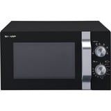 SHARP R204BA, Mikrowelle schwarz/silber