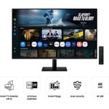 Samsung Smart AI Monitor S32FM700UU, LED-Monitor 80 cm (32 Zoll), schwarz, UltraHD/4K, VA, HDR, Fernbedienung, Lautsprecher