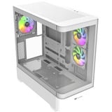 Thermaltake View 290 TG ARGB, Tower-Gehäuse weiß, Tempered Glass x 2