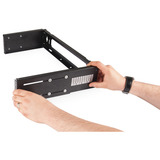 Digitus Patch-Halter zur Wandmontage, 483mm (19"), Halterung schwarz, 4 HE, tiefenverstellbar 250mm - 430mm