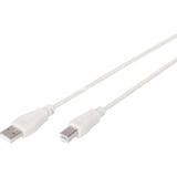 Digitus USB 2.0 Anschlusskabel USB-A (Stecker) > USB-B (Stecker) beige, 1 Meter