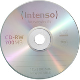 Intenso CD-RW 700 MB, CD-Rohlinge 12fach, 10 Stück