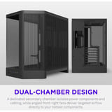 NZXT H6 ( 2026 ) All Black, Tower-Gehäuse schwarz, Tempered Glass x 2