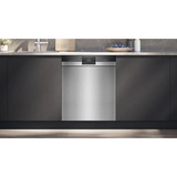 Siemens SN43HS03TE iQ300, Spülmaschine edelstahl (gebürstet)/schwarz, 60 cm, Home Connect