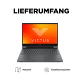 Victus by HP 16-s0180ng, Gaming-Notebook grau, AMD Ryzen 7 7840HS, NVIDIA GeForce RTX 4070, 32 GB DDR5, 512 GB (512 GB SSD), ohne Betriebssystem