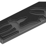 Wera 9780 Schaumstoffeinlage KNIPEX Zangen-Set 1, 3‑teilig schwarz/grau, für Tool Rebel Werkstattwagen