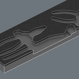 Wera 9780 Schaumstoffeinlage KNIPEX Zangen-Set 1, 3‑teilig schwarz/grau, für Tool Rebel Werkstattwagen