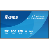 iiyama LH5566UHSB-B1AG, Public Display schwarz (matt), UltraHD/4K, VA, HDMI, USB-C