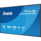 iiyama LH5566UHSB-B1AG, Public Display schwarz (matt), UltraHD/4K, VA, HDMI, USB-C