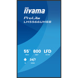 iiyama LH5566UHSB-B1AG, Public Display schwarz (matt), UltraHD/4K, VA, HDMI, USB-C