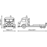 COBI Citroen Type H Car Transporter & 2CV Type AZ, Konstruktionsspielzeug Maßstab 1:35