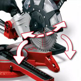 EINHELL Zug-Kapp-und Gehrungssäge TC-SM 2534/1 Dual, Kapp- und Gehrungssäge rot/schwarz, 2.100 Watt