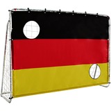 L.A. Sports 2in1 Set Fußballtor mit Netz und Torwand mehrfarbig, 213 x 152 x 76 cm