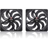 Noctua NF-A14x25 G2 PWM Sx2-PP chromax.black, Gehäuselüfter schwarz, PWM-Anschluss, 2 Lüfter, 140 mm