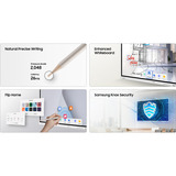 Samsung Flip WM85FX, Public Display weiß/grau, UltraHD/4K, Touchfunktion, Multi‑Touch