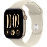 Apple Watch Series 12, Smartwatch gold, Aluminium, 42 mm, Sportarmband Sand M/L, Cellular
