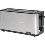 Braun Langschlitz-Toaster PurShine HT 1610 BK edelstahl/schwarz, 1.030 Watt, für 2 Scheiben Toast