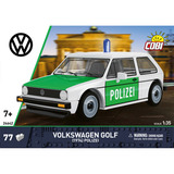 COBI Volkswagen Golf (1974) Polizei, Konstruktionsspielzeug weiß, Maßstab 1:35