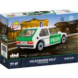 COBI Volkswagen Golf (1974) Polizei, Konstruktionsspielzeug weiß, Maßstab 1:35