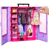 Mattel Barbie Kleiderschrank, Puppenmöbel rosa/weiß
