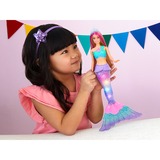 Mattel Barbie Malibu Zauberlicht Meerjungfrau mit Leuchtfunktion, Puppe 