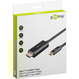 goobay USB Adapterkabel, USB-C Stecker > HDMI Stecker, 4K / 60Hz schwarz, 2 Meter